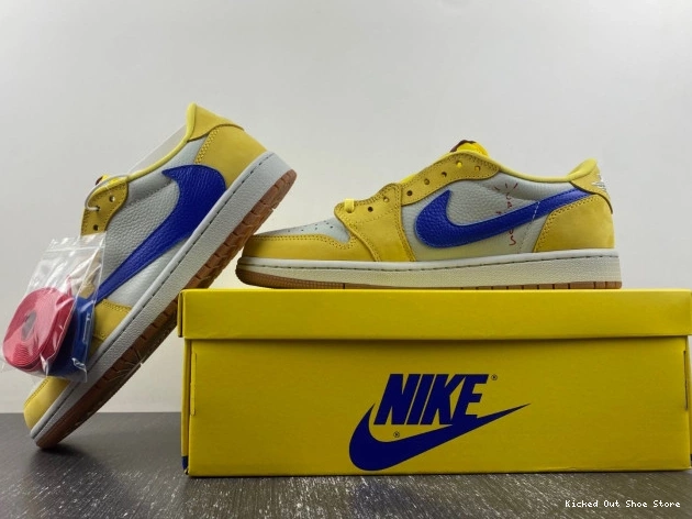 Kick Theory Low Travis x Air Scott Canary OG 1 DZ4137-700 Jordan 0816